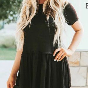 Black Carolina Tunic - Size Small ( Runs big)